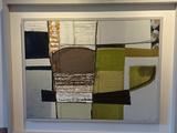 Green brown and white abstract by Geoffrey Robinson